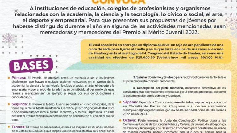 El premio al ganador constará de un tejo de oro, diploma y una bolsa económica de 25 mil pesos.