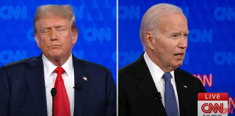 Durante un debate, Joe Biden y Donald Trump intercambiaron acusaciones y críticas sobre todo en torno al tema migratorio.