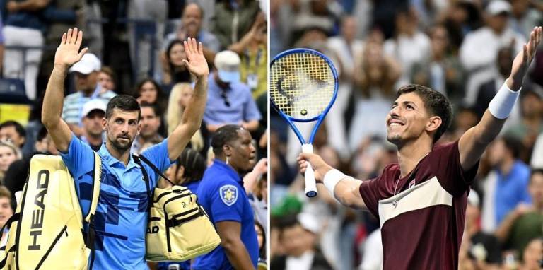 Alexei Popyrin gana en cuatro sets a Novak Djokovic.