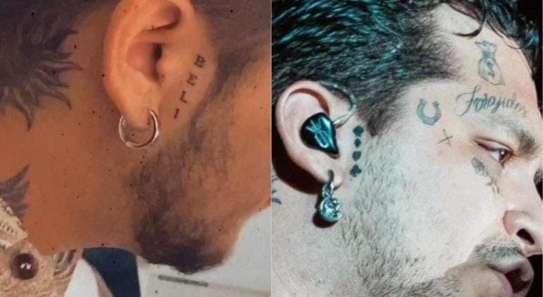 $!Christian Nodal se cubre tatuaje con el nombre de Belinda