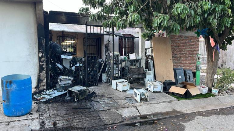 Se incendia una vivienda en Culiacán tras quemarse electrodomésticos