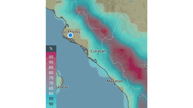 El monzón mexicano interaccionará con inestabilidad en altura, lo que generará lluvias puntuales intensas en Sonora y puntuales fuertes en Sinaloa y Nayarit.
