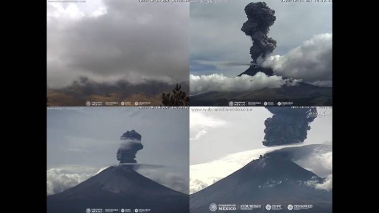 De acuerdo con el Cenapred el Popocatépetl se mantiene en Amarillo Fase 2.