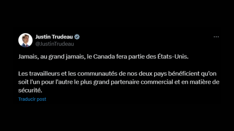 ‘No existe la más mínima posibilidad de que Canadá se convierta en parte de EU’, responde Trudeau a Trump