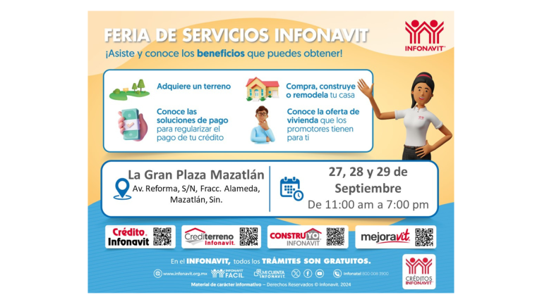 Invita Infonavit a su Expo CrediHogar en Mazatlán