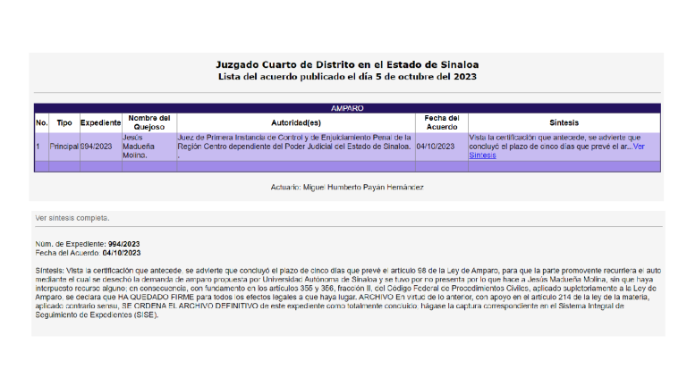 Esta nueva acción de los abogados universitarios se presenta en un momento en que varios funcionarios de la UAS están acusados de avalar compras irregulares.