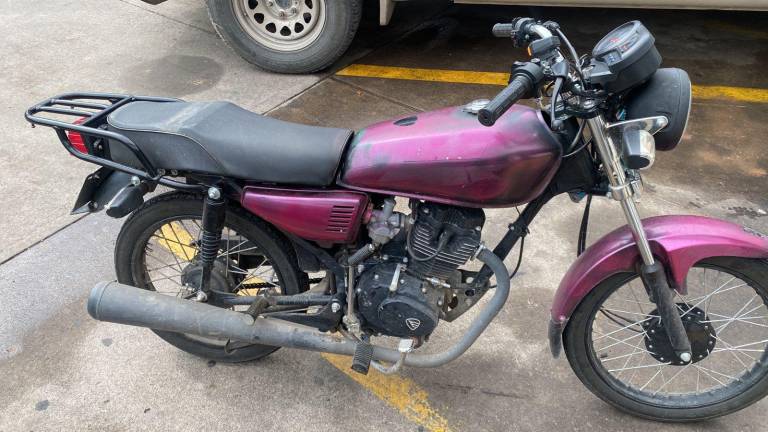 La moto robada.