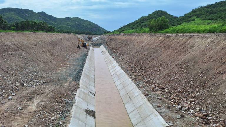 La obra se tiene un avance de casi el 100 por ciento en el Distrito de Riego de Rosario.