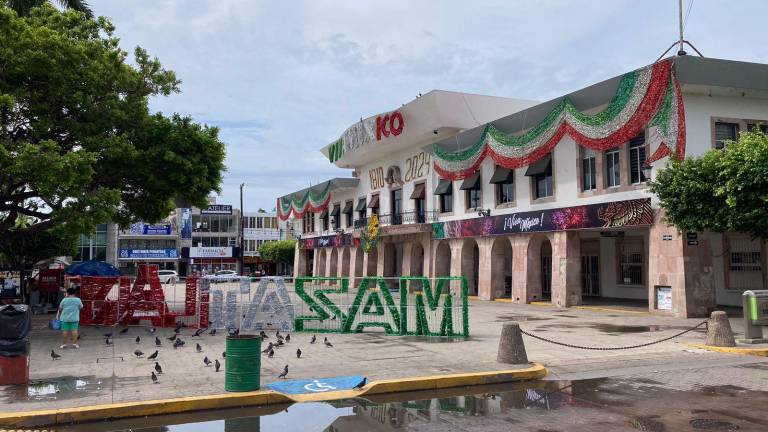 El Palacio Municipal ya luce la decoración alusiva a septiembre.