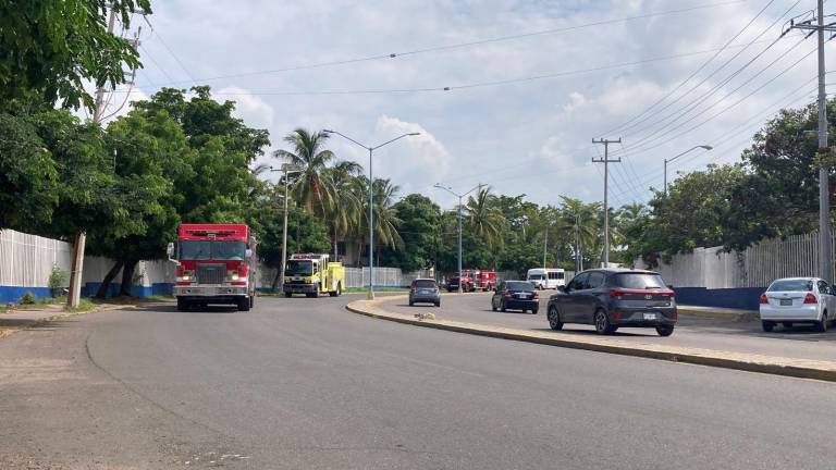 Camiones de bomberos, ambulancias y carros particulares participaron en el desfile.