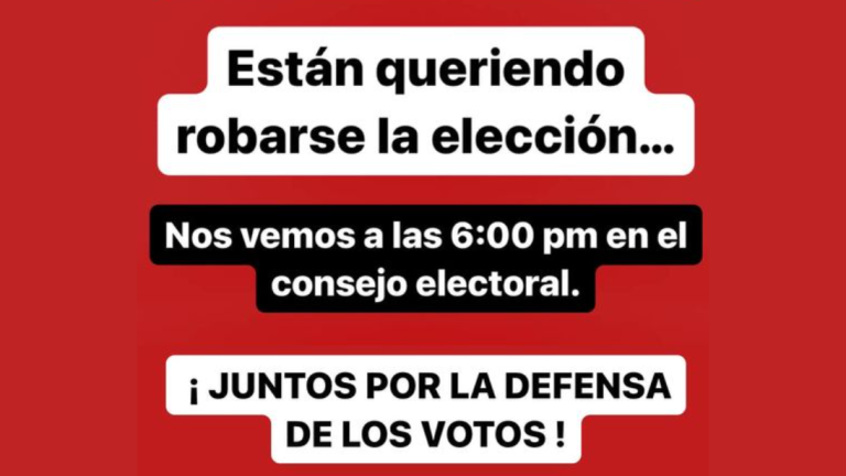 Desde su cuenta de redes sociales, el candidato Domingo Vázquez Márquez señaló que la movilización es “hasta donde topemos” por defender la elección.