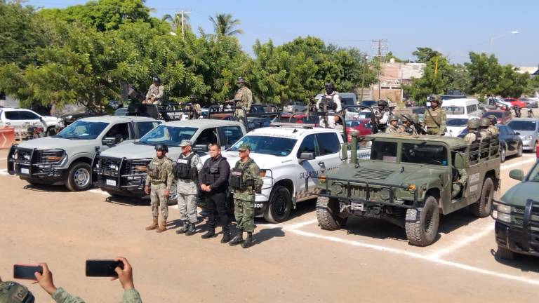 Ejército, Marina, Guardia Nacional y Seguridad Pública Municipal implementarán operativo en Mazatlán, tras enfrentamiento del domingo.