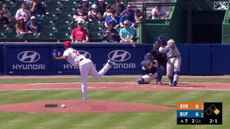 Gary Sánchez tuvo un buen bateo con Triple-A Syracus.