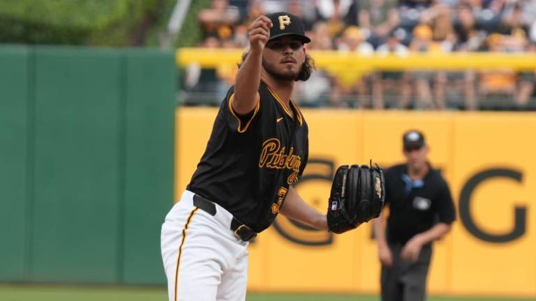 Jared Jones logró dominar a la fuerte ofensiva de los Dodgers.