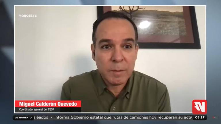 Miguel Calderón Quevedo, coordinador general del Consejo Estatal de Seguridad Pública en Sinaloa.