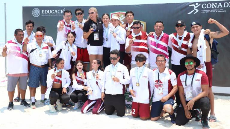 Conquista Sinaloa tres oros en voleibol de playa de Nacionales Conade