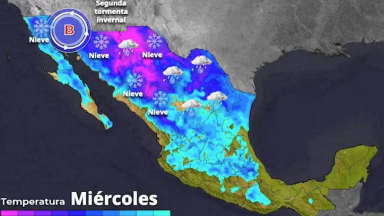 Segunda tormenta invernal provocará frío extremo y lluvias intensas en el noroeste y norte de México