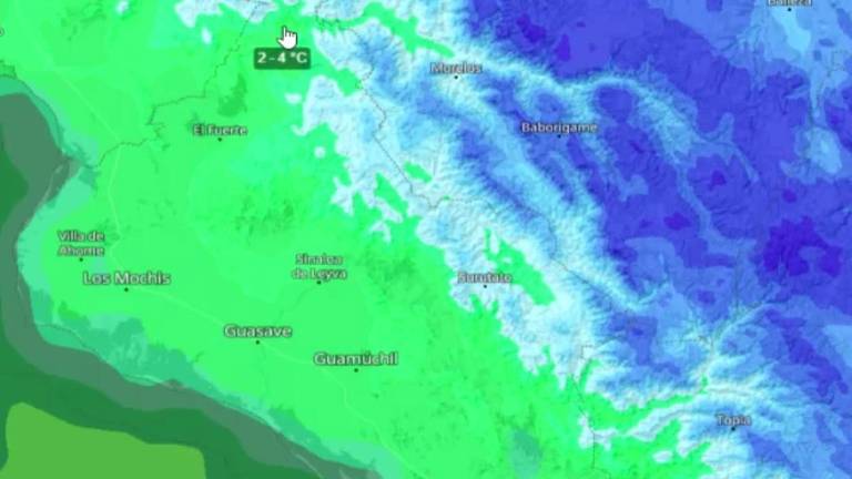 Advierte especialista por baja en temperaturas para el fin de semana en Sinaloa