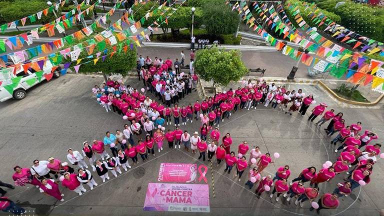Se pinta de rosa Escuinapa para unirse a la lucha contra el cáncer de mama