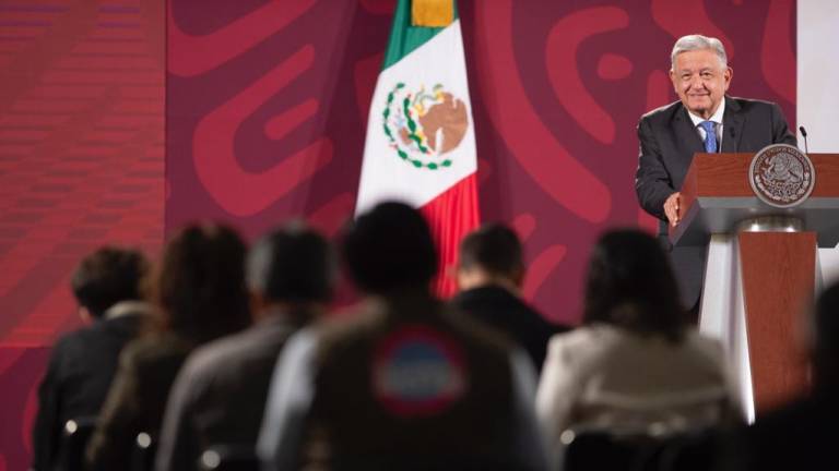 El Presidente Andrés Manuel López Obrador en la conferencia mañanera.