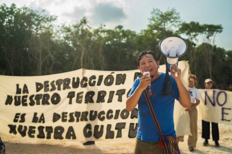 $!Manifestación contra el Tren Maya.