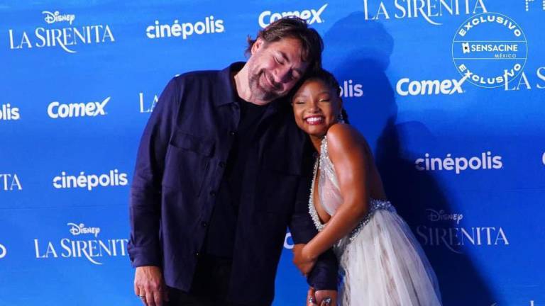 Halle Bailey y Javier Bardem visitan México para la premier de La Sirenita.