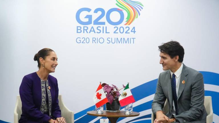 La Presidenta de México, Claudia Sheinbaum; y el Primer Ministro de Canadá, Justin Trudeau, discutieron el futuro del T-MEC en su encuentro en la cumbre del G-20 en Brasil.