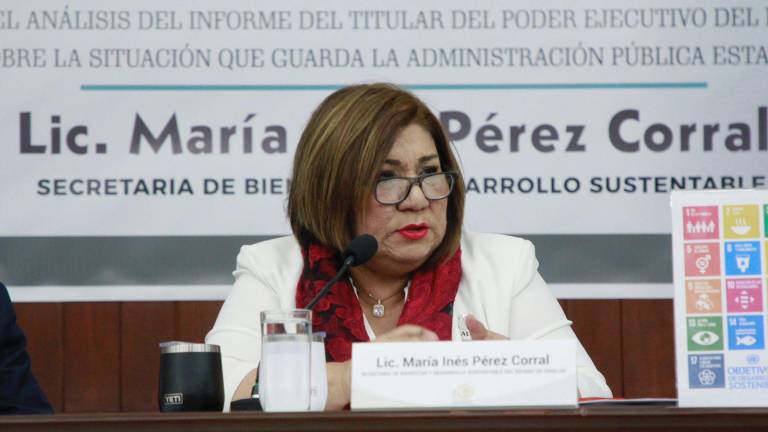 María Inés Pérez Corral, Secretaria de Bienestar del Gobierno de Sinaloa.