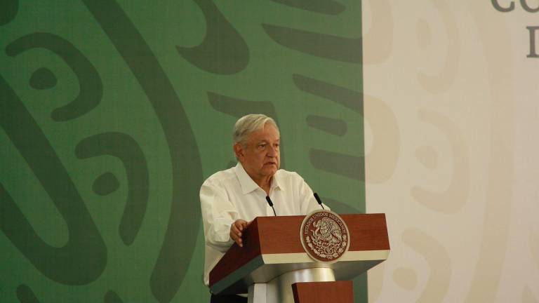 Presidente Andrés Manuel López Obrador, durante su visita a Culiacán, en julio pasado.