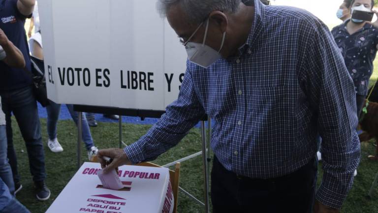 Rocha Moya vota en consulta popular