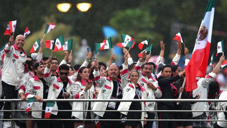 El desfile de la delegación mexicana en la Ceremonia Inaugural.