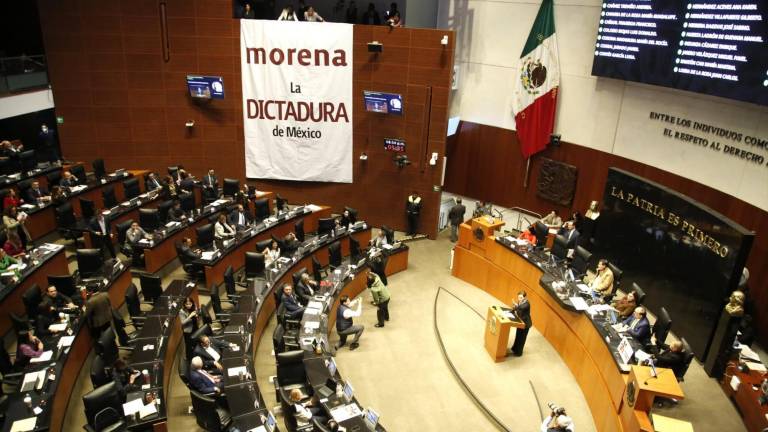 Durante la sesión en el Senado, la oposición criticó a Morena por la reforma.