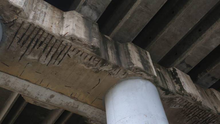 El puente presenta desgaste en su estructura posterior.