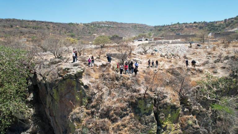 Barranca de Zapopán donde encontraron bolsas con restos humanos.