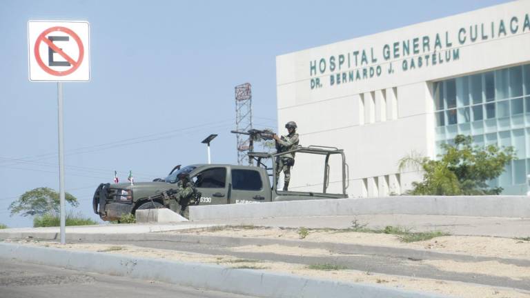 El Ejército Mexicano custodia del inmueble del Hospital General.