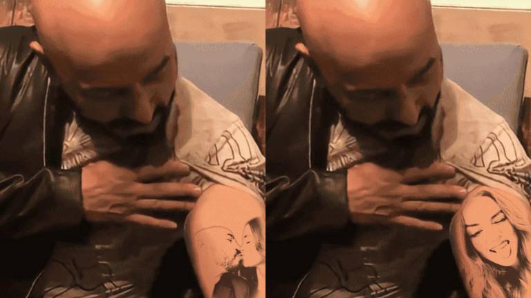 Lupillo Rivera comparte imágenes con el filtro del tatuaje de Belinda