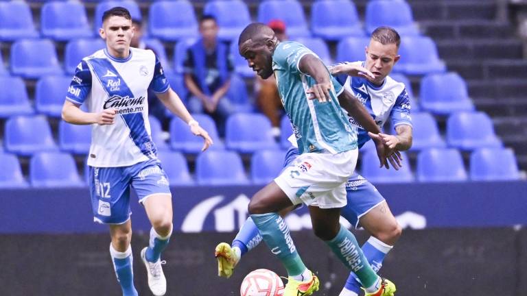 Puebla y León empataron 1-1 en juego efectuado en la cancha del Estadio Cuauhtémoc.