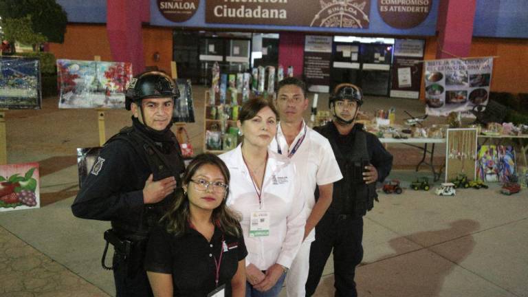 La Policía Estatal Preventiva se hace presente en la Feria Ganadera 2022 en Culiacán.