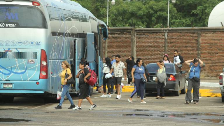 Se pudo observar algunos autobuses que llegan al puerto para dejar a los pasajeros en las zonas de playa.