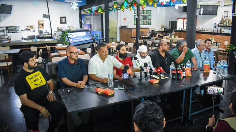 Conferencia de prensa donde se da a conocer el resultado del evento “Jalemos con la Banda”, en Culiacán.