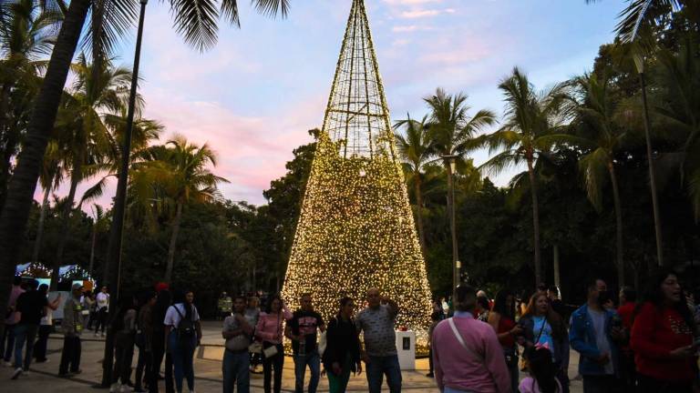 Abren las puertas de la Navidad en el Jardín Botánico de Culiacán con encendido de luces