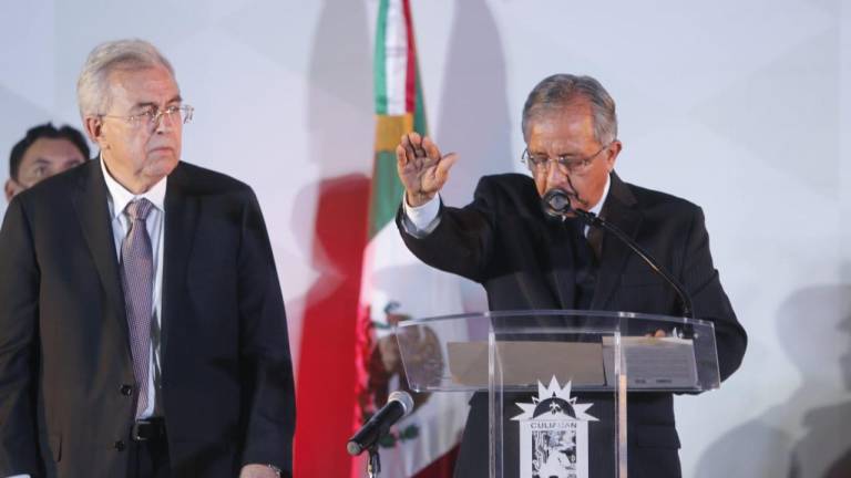 El Gobernador Rubén Rocha Moya y el Presidente Municipal de Culiacán, Estrada Ferreiro.