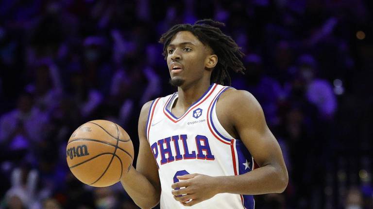 Tyrese Maxey aportó 40 puntos para el triunfo de los Sixers.