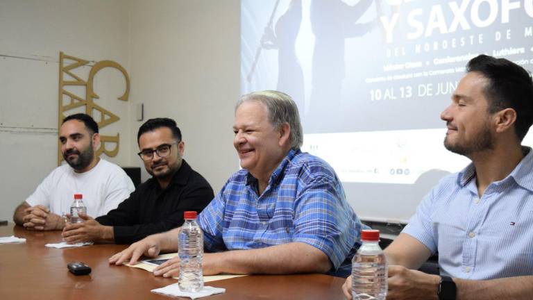 Raúl Rico González anunciaron las actividades del Festival Internacional de Clarinete y Saxofón que se efectuará del 10 al 13 de junio en Mazatlán.