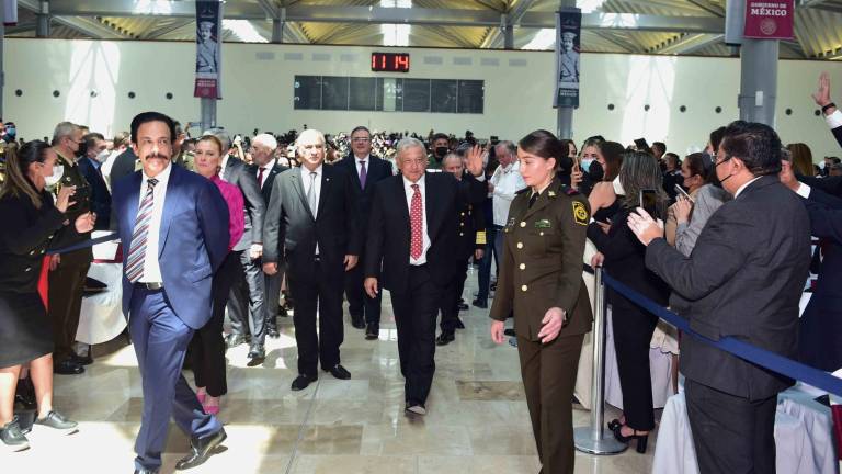 El Presidente en el Aeropuerto Internacional Felipe Ángeles.