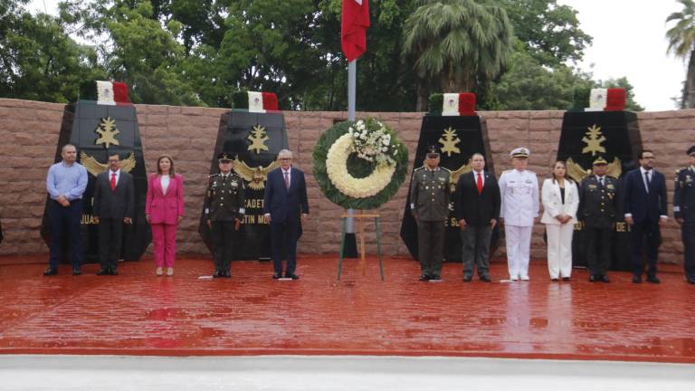 Ceremonia conmemorativa de la gesta heroica de los Niños Héroes, en Culiacán.