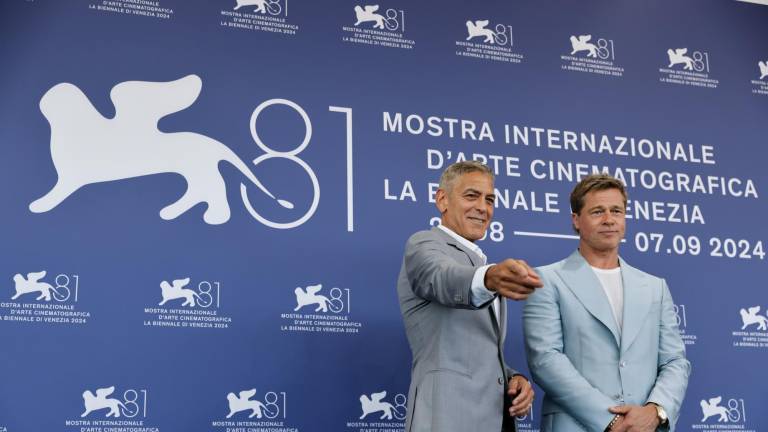 George Clooney y Brad Pitt llegan al Festival de Venecia.