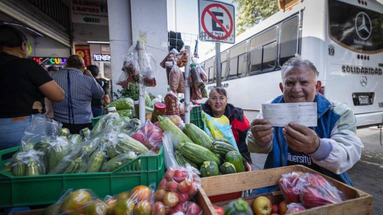 Los apoyos económicos se repartieron a comerciantes del Tianguis Laureles Pinos, del sector centro y del Parque Acuático.