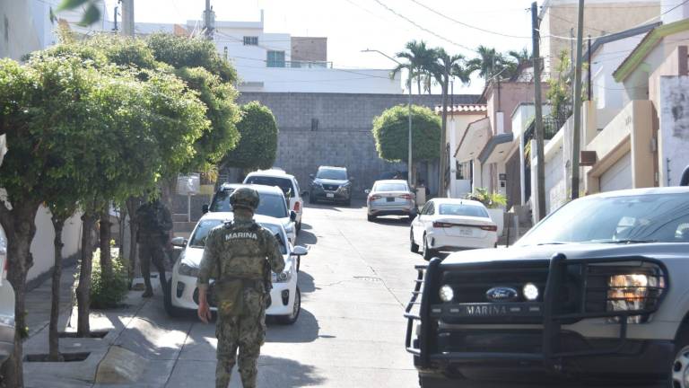 Operativo de seguridad implementado en Culiacán este lunes.