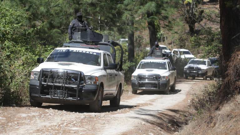 Operativo de la Guardia Civil en Tarecuato, Michoacán.